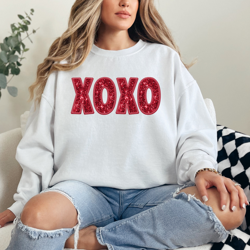 Red XOXO Valentine's Day sweatshirt