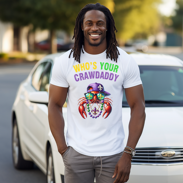 Who's Your Crawdaddy – Funny Louisiana Crawfish Shirt white