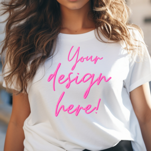 listing for a custom shirt that you design place holder photo