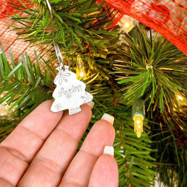 Personalized Christmas Tree Ornament, Small Name Ornament