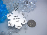 Personalized Snow Flake Christmas Ornament - Sweet Tea & Jewelry