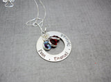 Personalized Washer Necklace with kids names, gift for mom - Sweet Tea & Jewelry
