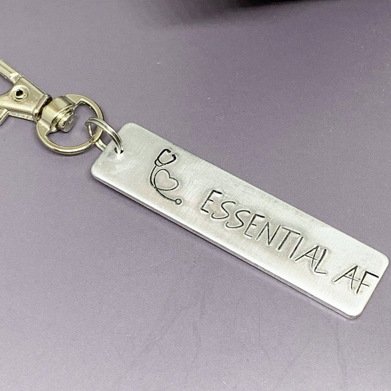 Essential AF key chain, nurse key chain