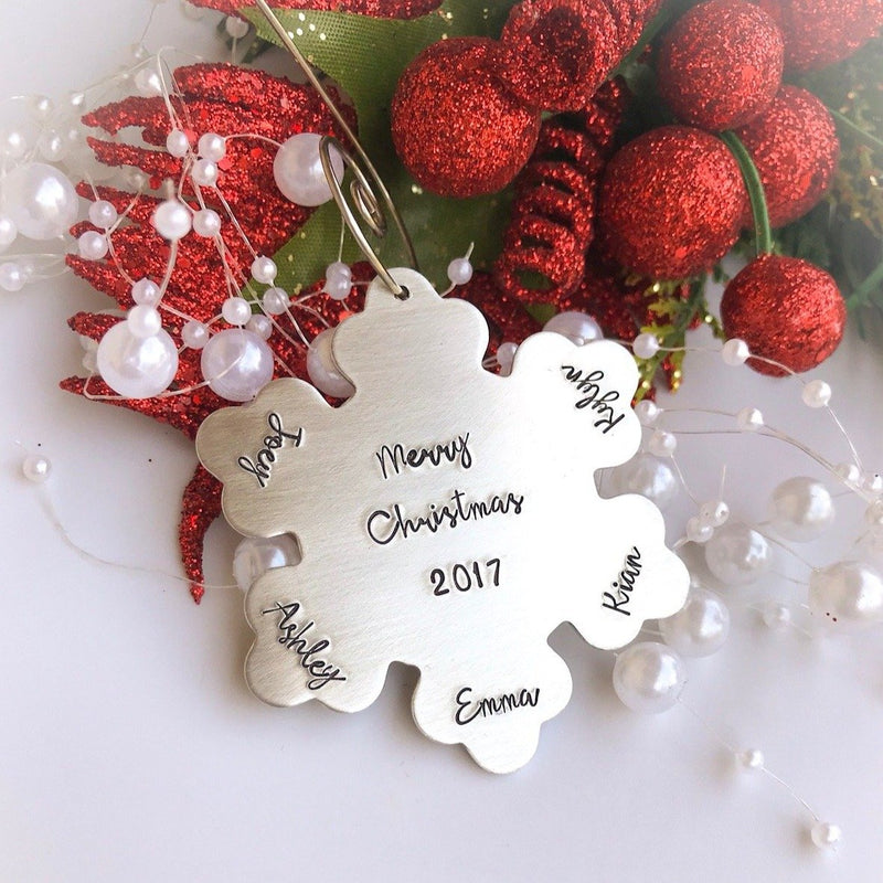 Personalized Snow Flake Christmas Ornament - Sweet Tea & Jewelry
