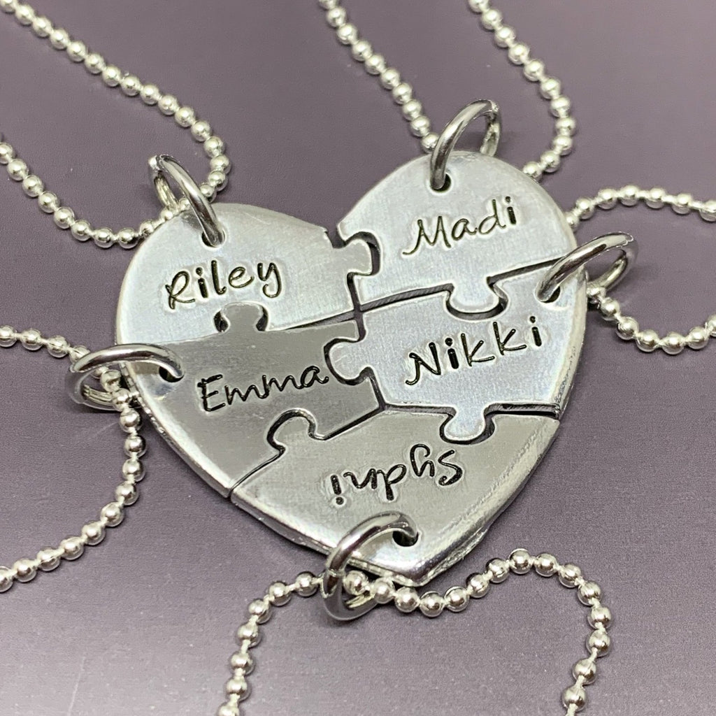 Five piece sales friendship necklace