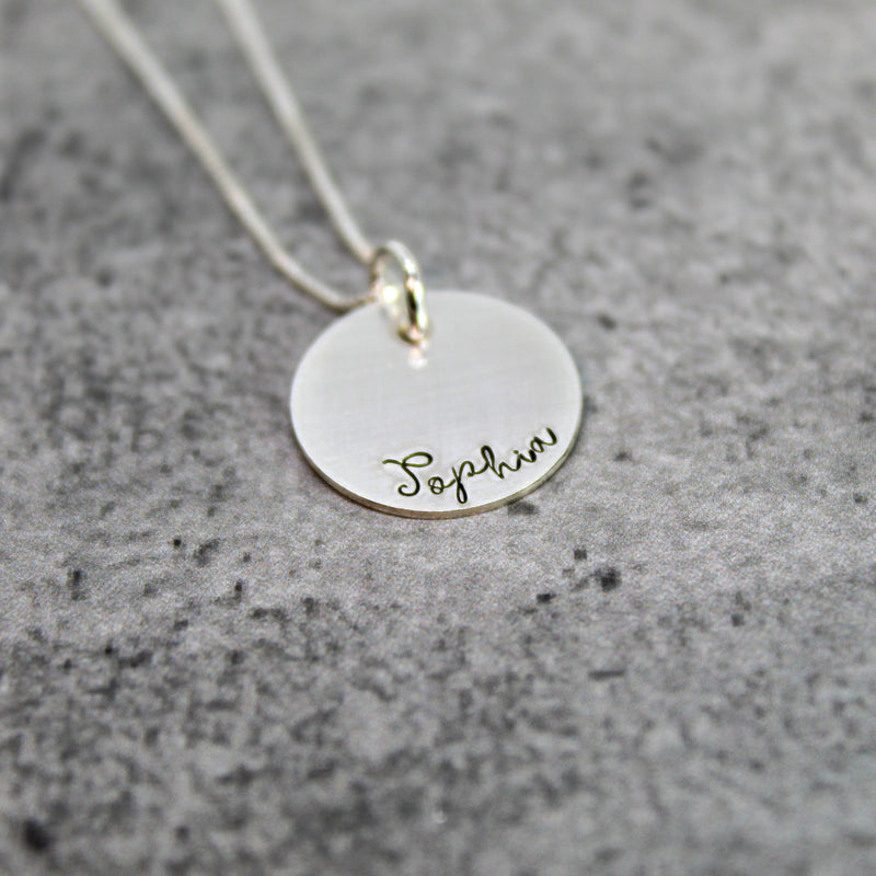 sterling silver name necklace | bridesmaid gift