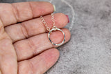 Sterling silver Karma necklace, small karma necklace