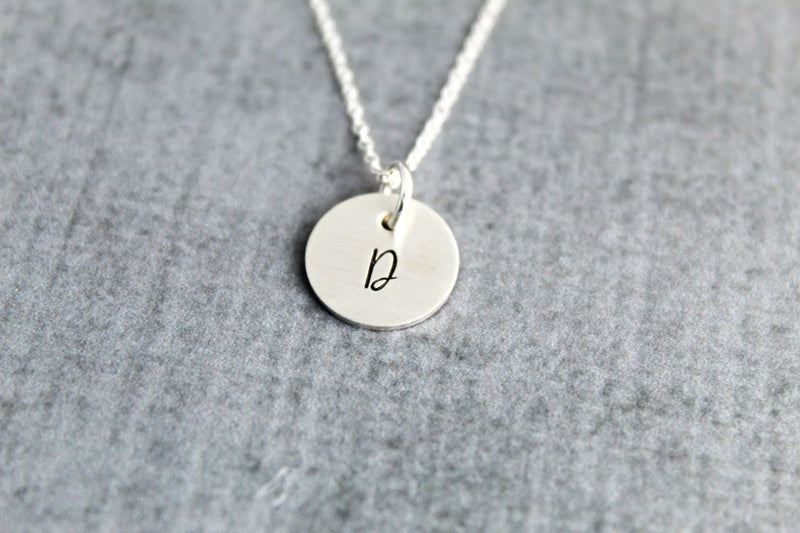 Personalized Initial necklace, sterling silver