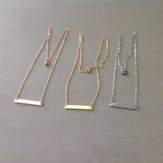 stainless steel bar necklaces