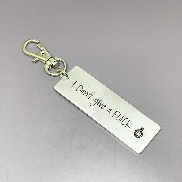 i don't give a fuck key chain