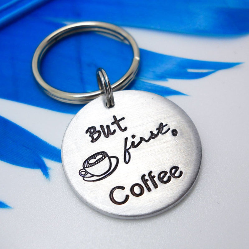 But First, Coffee Keychain