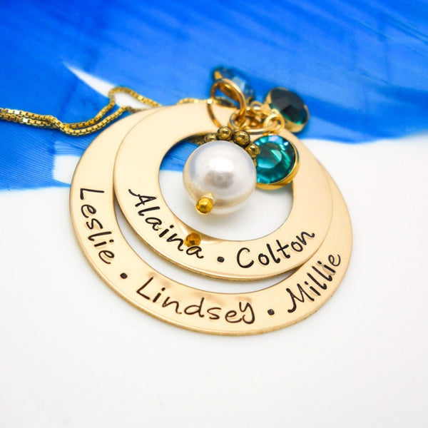 Personalized Gold Name Necklace | Hand Stamped Jewelry